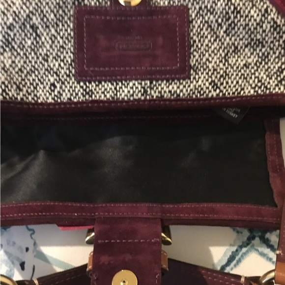 Vintage Coach Soho Limited Edition Small Tweed Velvet & Suede Baguette Bag - Picture 9 of 16